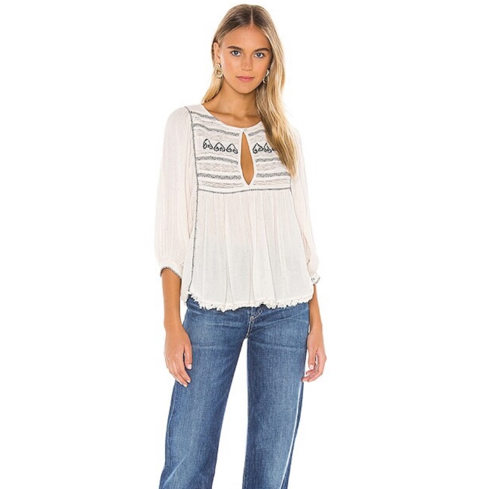 Free People Cyprus Avenue Embroidered Top - Picture 4 of 12